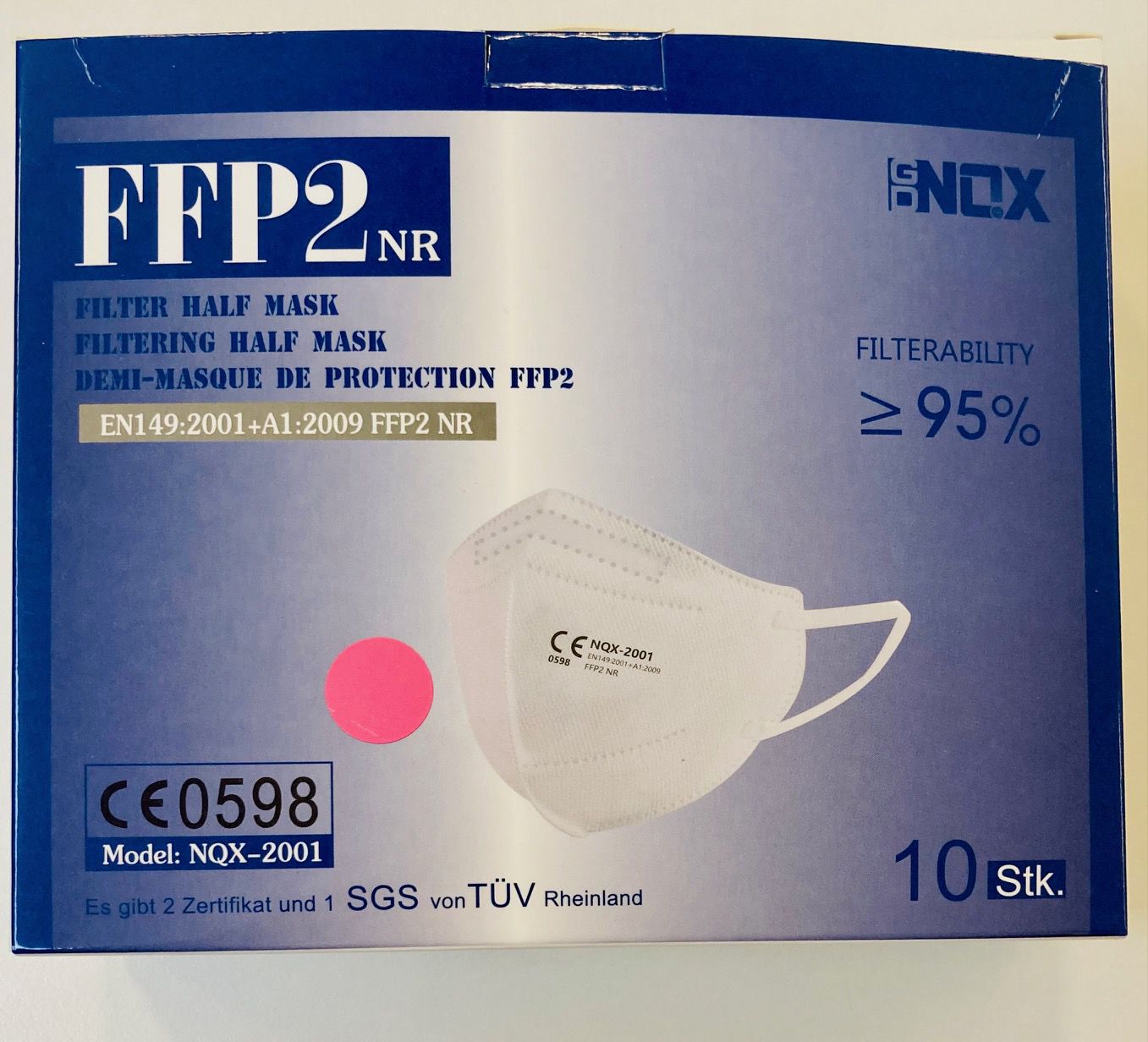 GD NOX® Filtering Half Mask FFP2 Pink