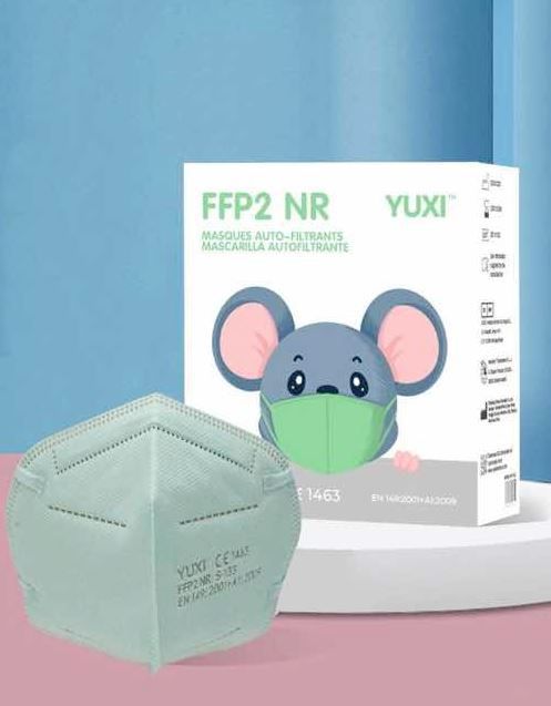 YUXI ® Filtering Half Mask FFP2 Grün Größe S