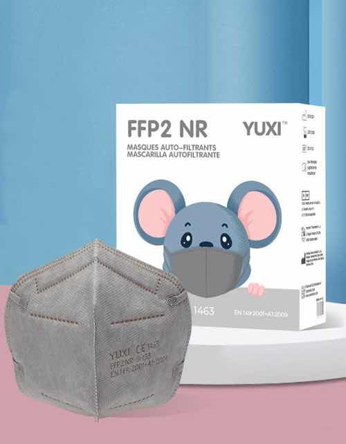 YUXI ® Filtering Half Mask FFP2 Grau Größe S